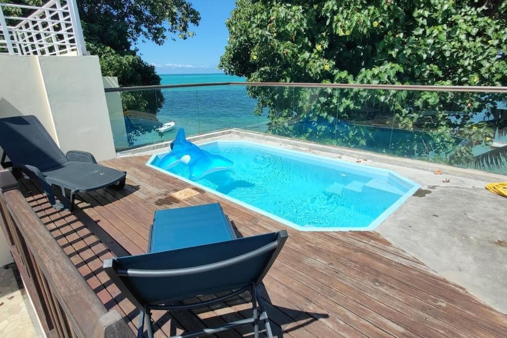 Villa la Perléatim, piscine privée, vue sur le lagon