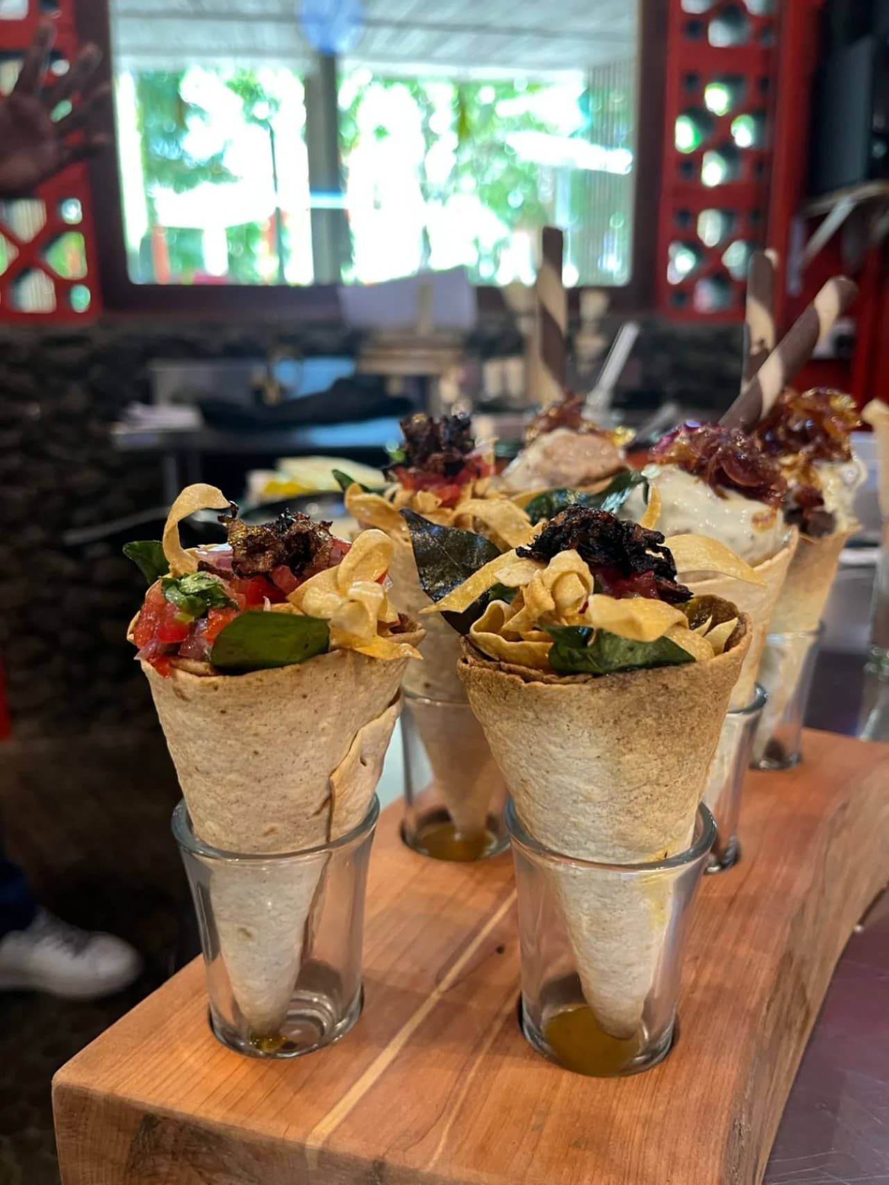 Playful food presentation at Enbalao Restaurant