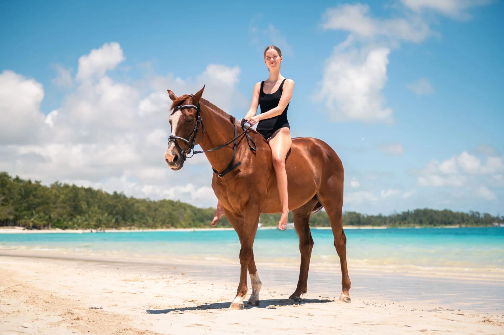 Paseo a caballo por la playa de Belle Mare