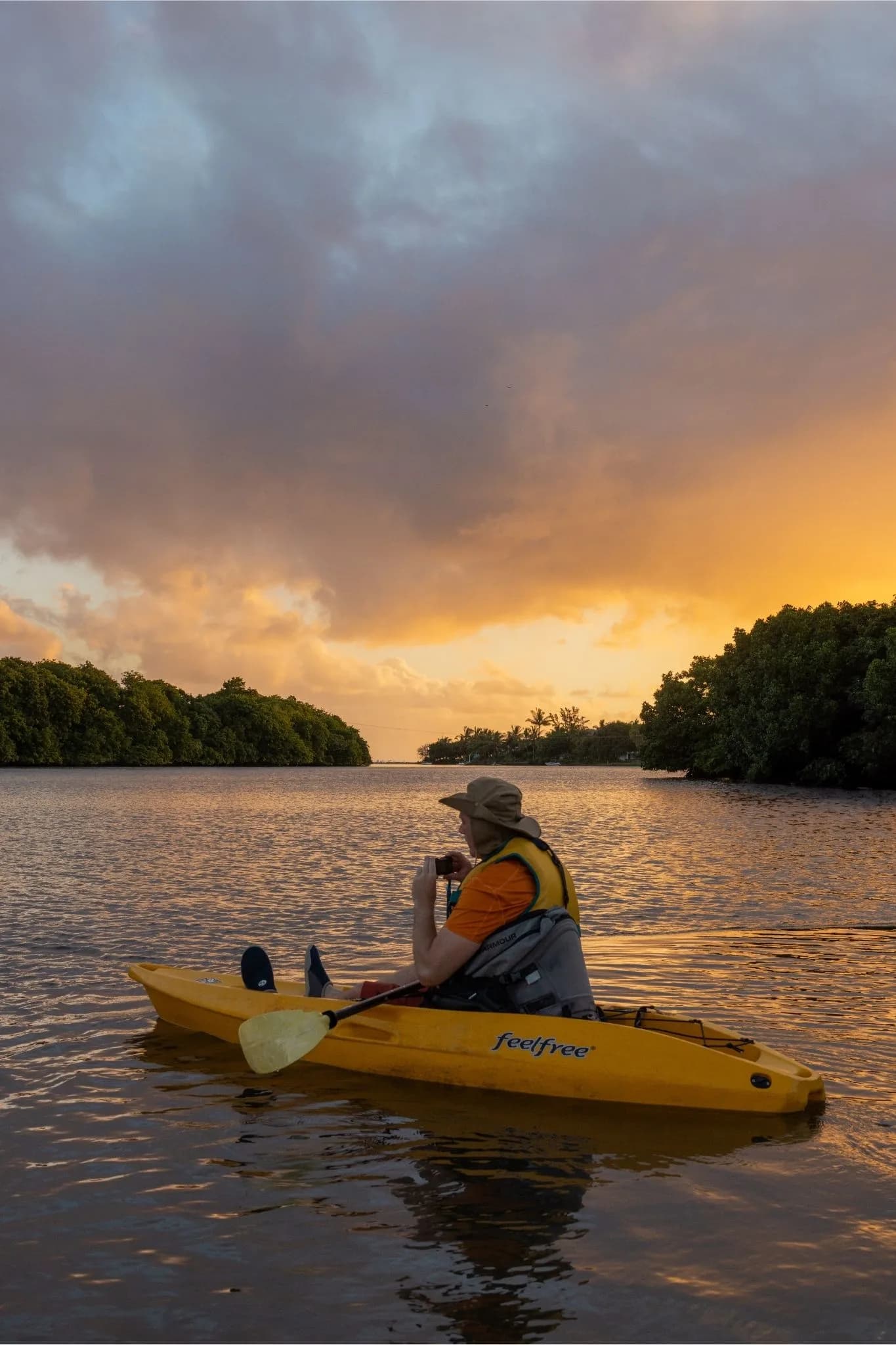 Kayak at Sunset on the Tamarin River