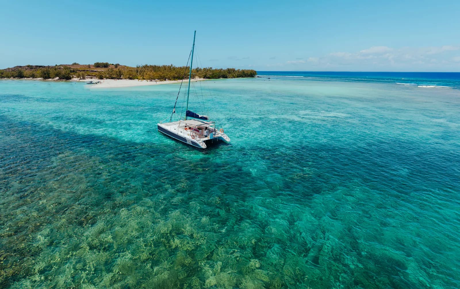 Le Pacha at anchor near a northern island