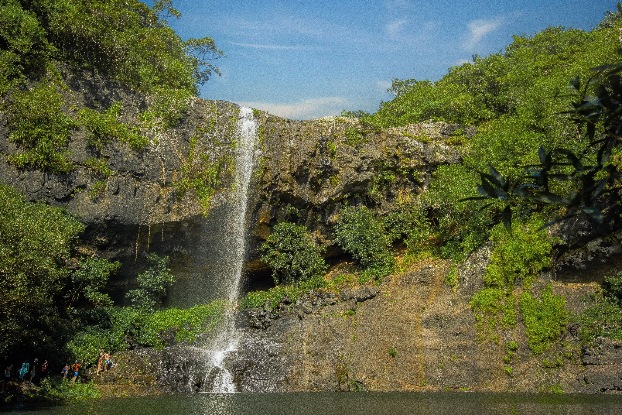 Wasserfalllandschaft der Tamarind Falls in Mauritius